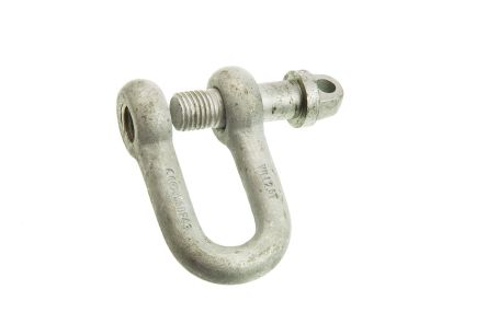 IMPA 230325 - D SHACKLE WITH SCREW PIN, UNGALV, 16 MM SWL 0.8 TON